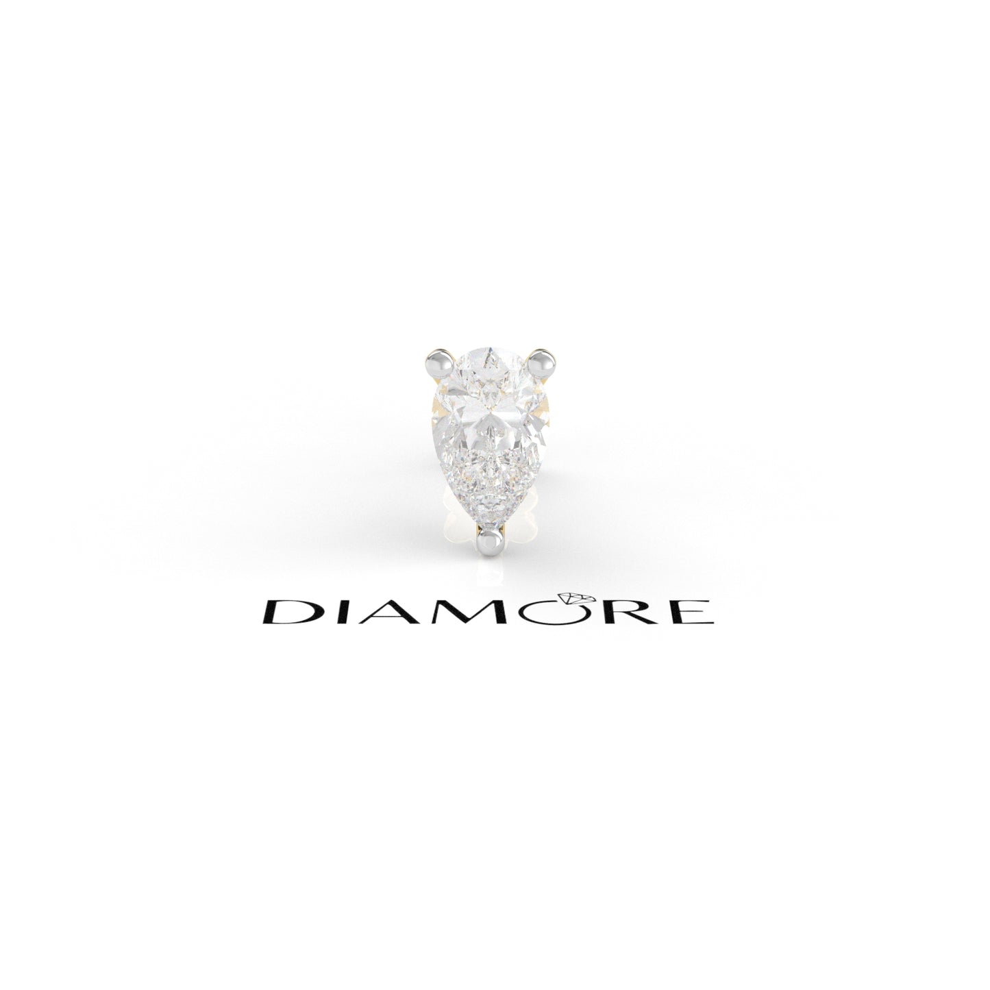 Pear cut Diamond Nosepin