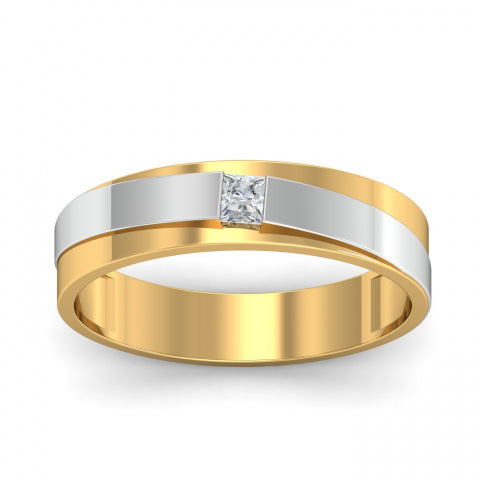 Wedding Solitaire Band For Men