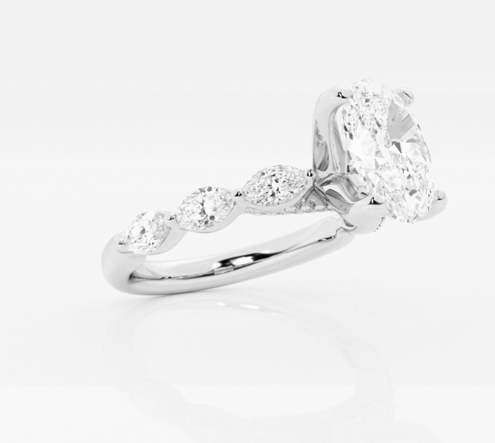 Floating Marquise 3ct Oval Ring