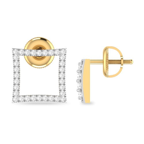 Squaro Diamond Earrings