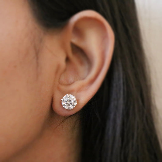2 ct Round Solitaire Studs