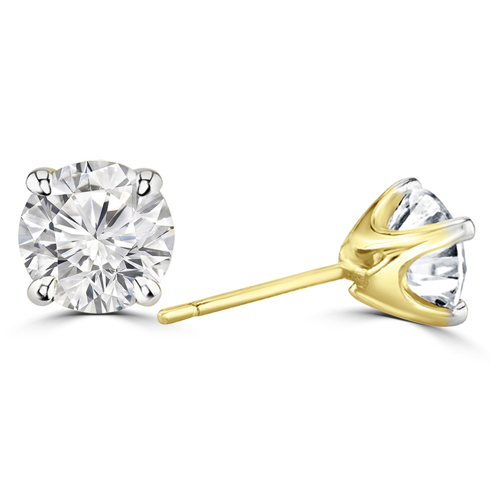 2 ct Round Solitaire Studs