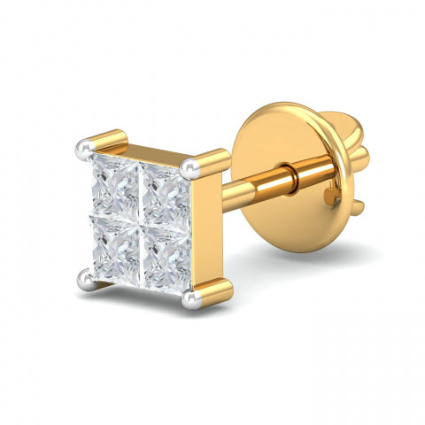 Men's Solitaire Earring Stud