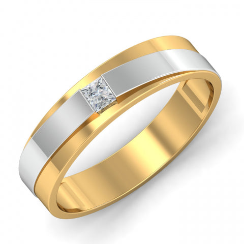 Wedding Solitaire Band For Men