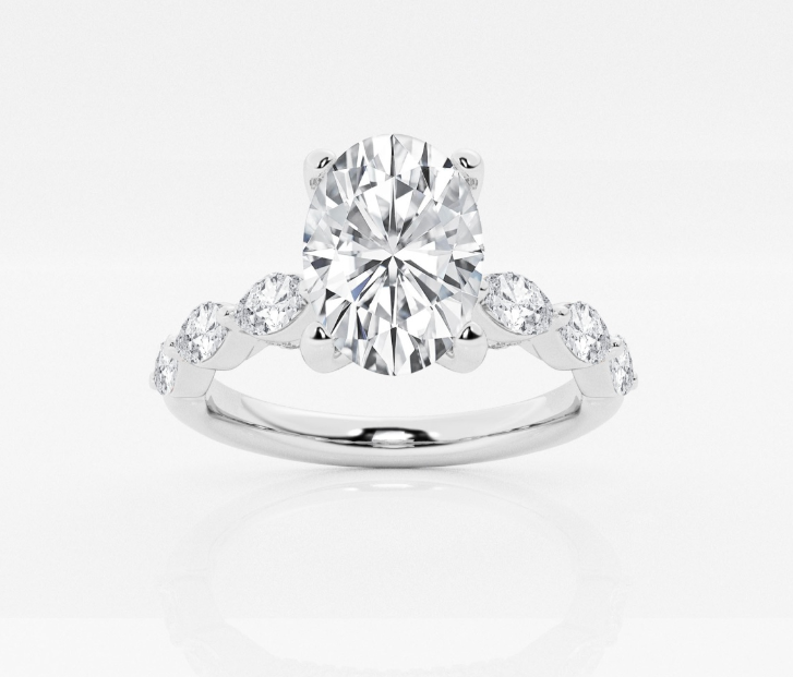 Floating Marquise 3ct Oval Ring