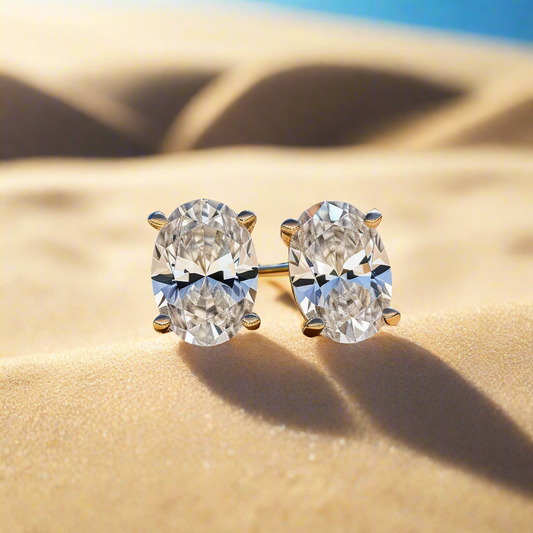 1 ct Oval Studs