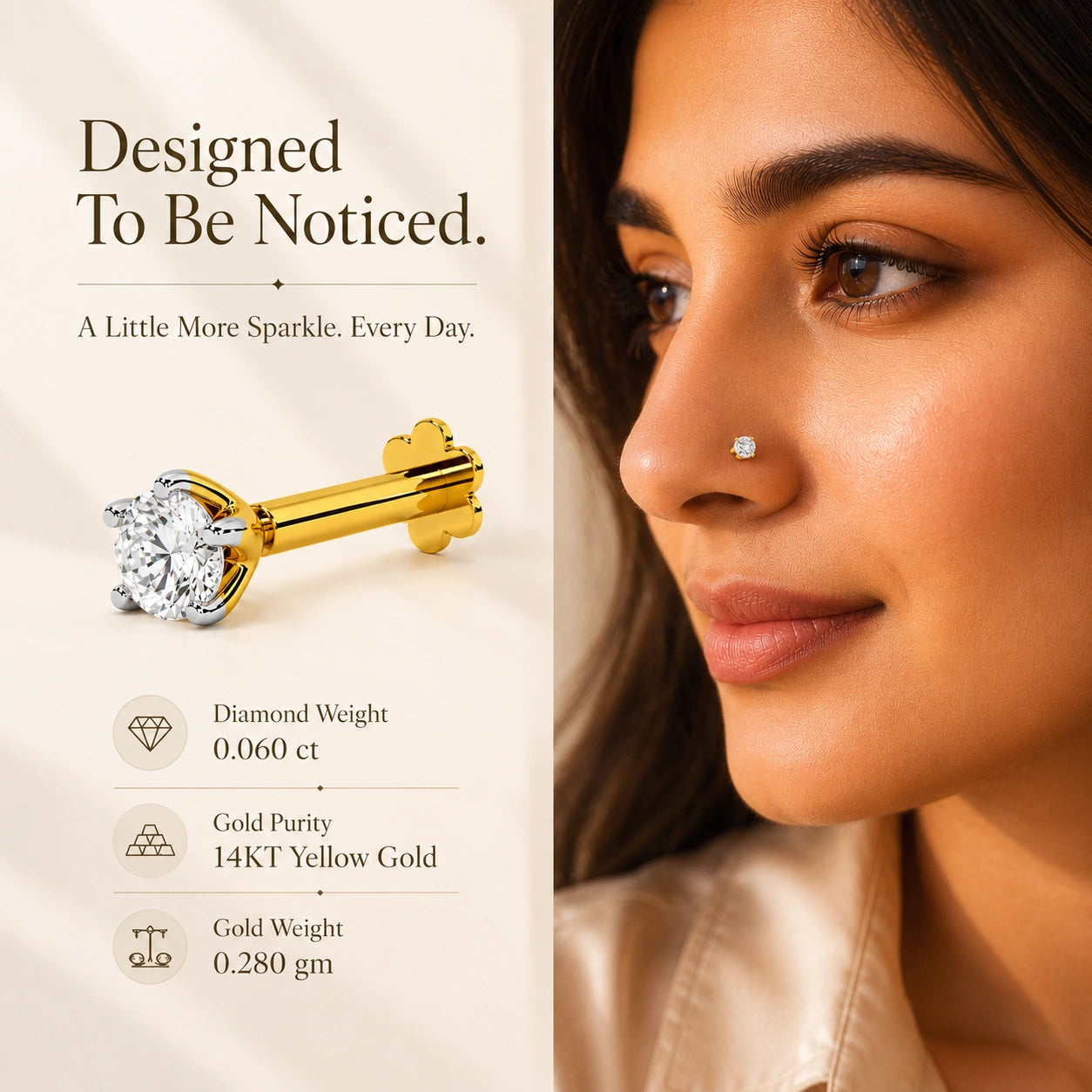 Solitaire Bloom Nosepin
