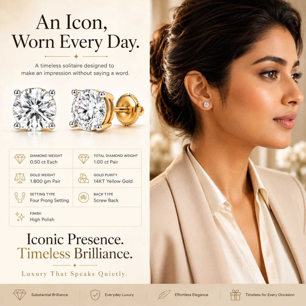 Icon Solitaire Studs