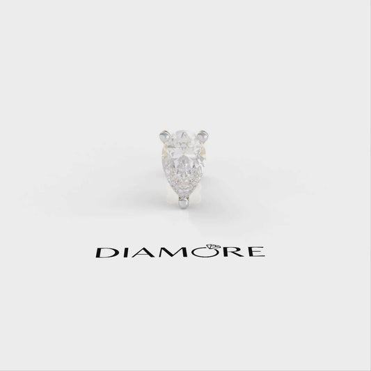 Pear cut Diamond Nosepin