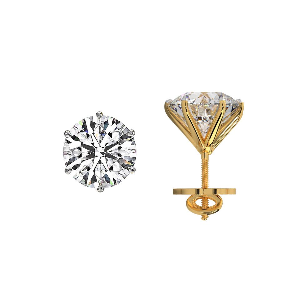 1 carat Solitaire Earstuds