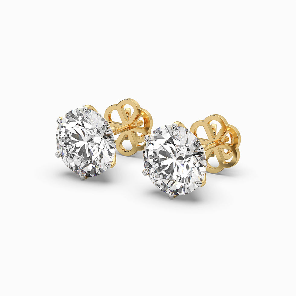 1 carat Solitaire Earstuds