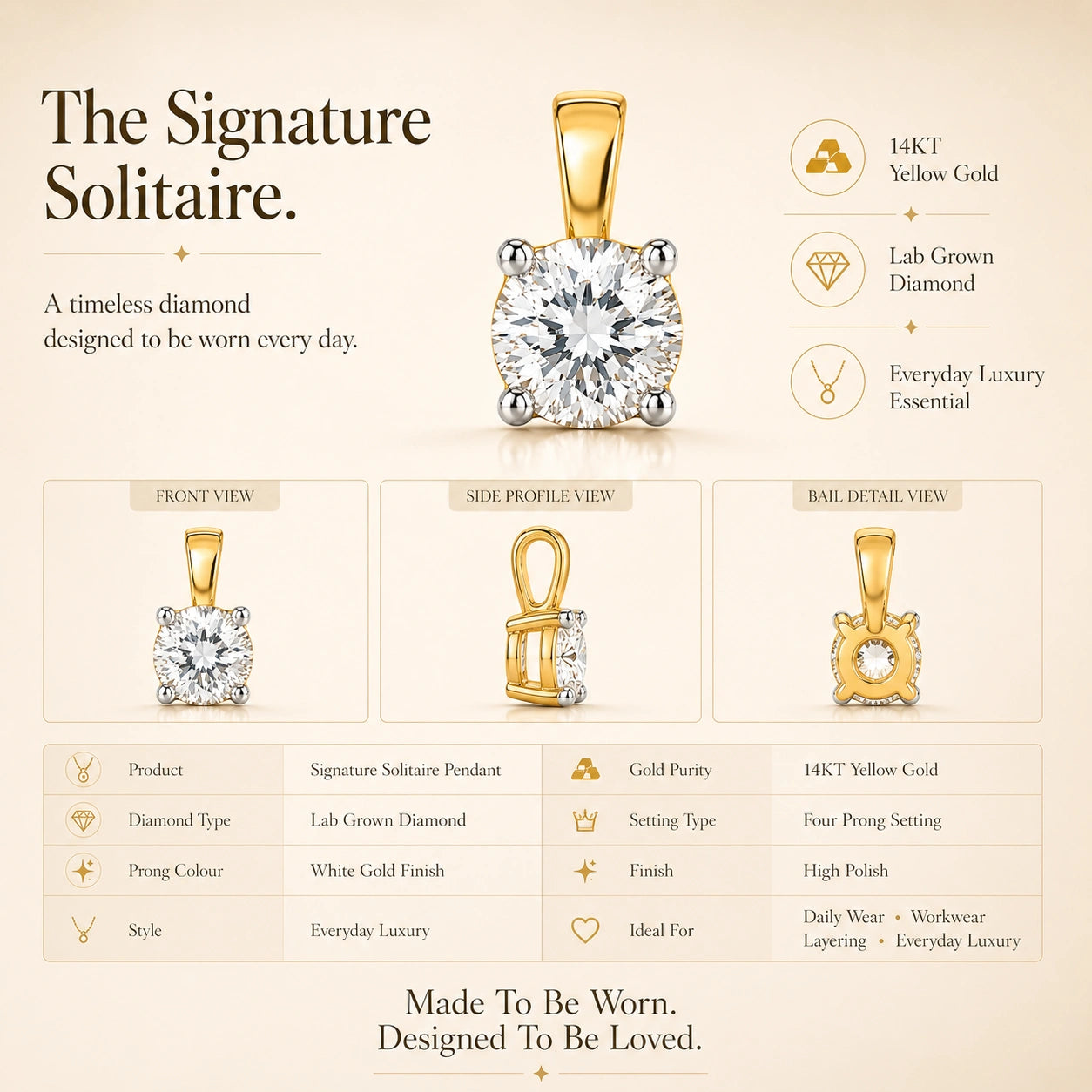 Signature Solitaire Pendant